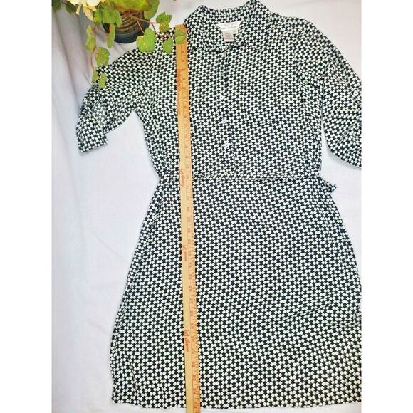 MSSP Max Studio Specialty Products Dress Medium M Professional Black White Belt - Picture 5 of 6